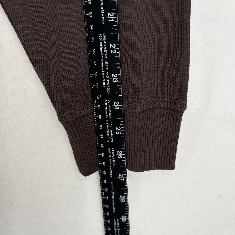 Perry Ellis Sweater Mens 2XL Brown Cotton Blend 1/4 Zip Collared Pullover Pocket - Picture 10 of 13